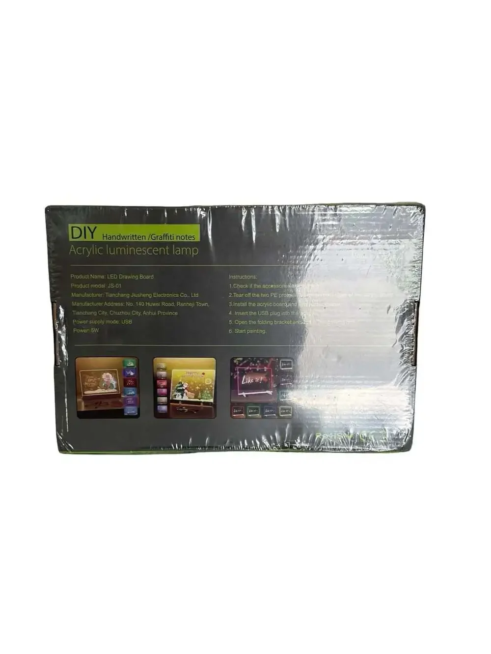 DIY Handwritten Graffiti Notes Acrylic Luminescent LED Drawing Board